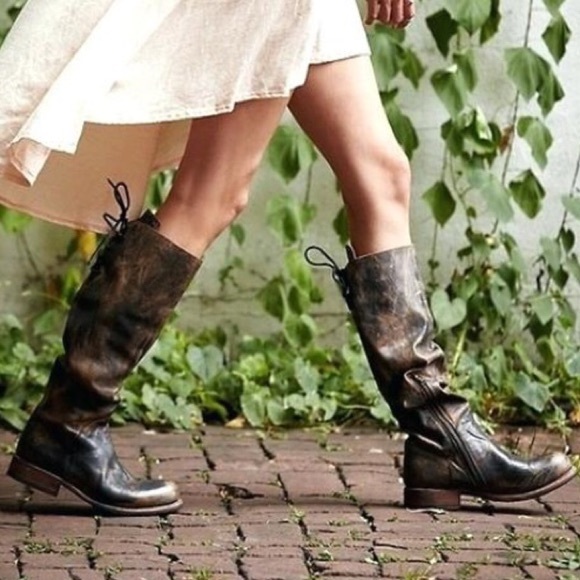 Bed Stu Manchester Rustic Back Lace Tall Boot - Picture 2 of 15